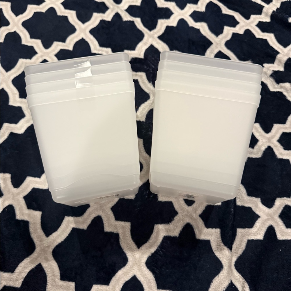 NEW 8 WHITE 88oz Cube Utility Storage Bins